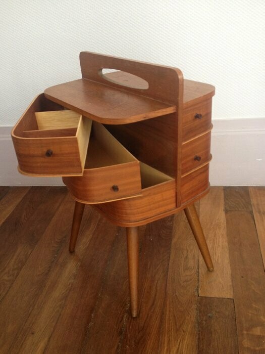 Travailleuse scandinave teck, 1960