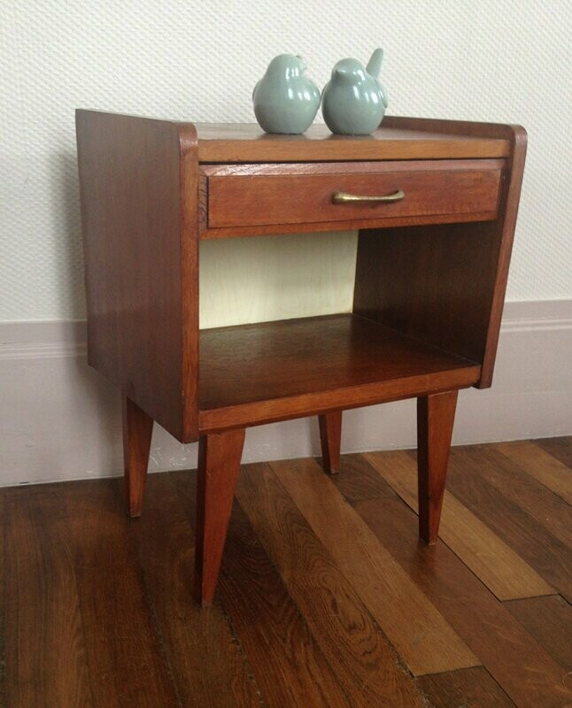 Chevet vintage pieds compas, 50 s