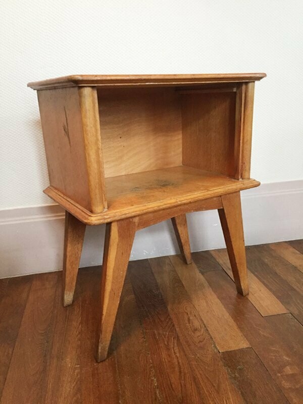 Chevet vintage pieds compas, années 60