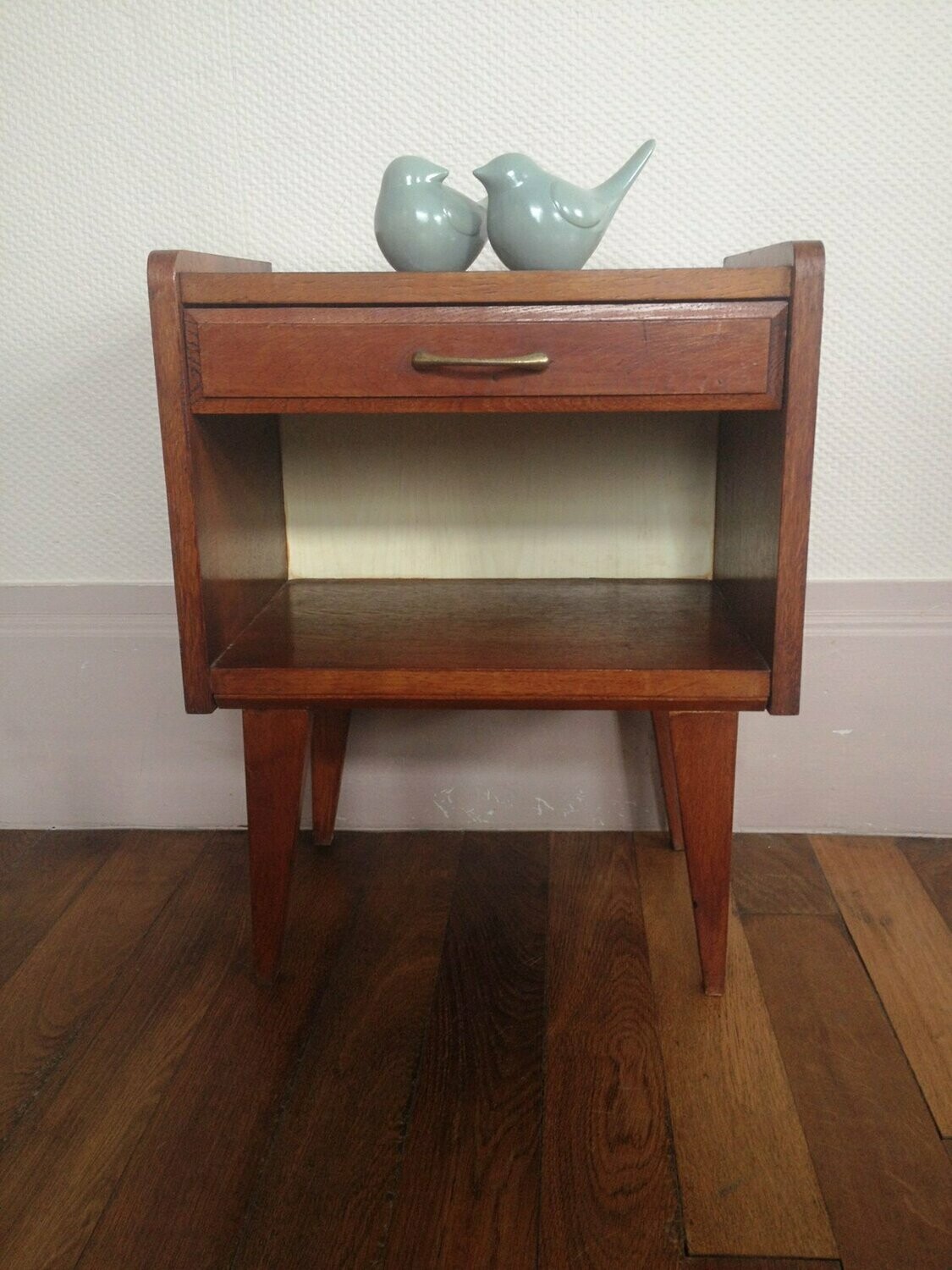 Chevet vintage années 50, pieds compas