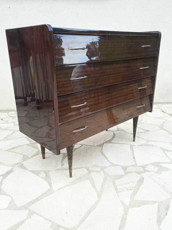 Commode vintage vernie, 1960