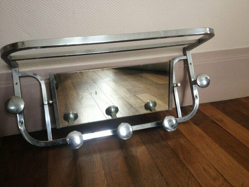 Porte manteau vintage chromé, 1970