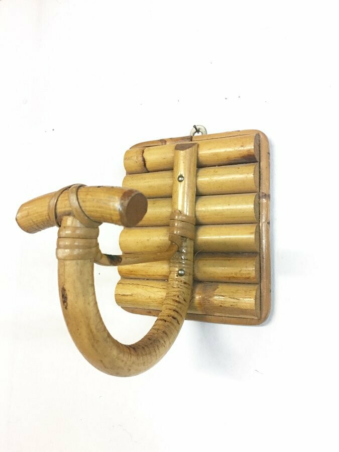 Porte manteau rotin vintage, 1950