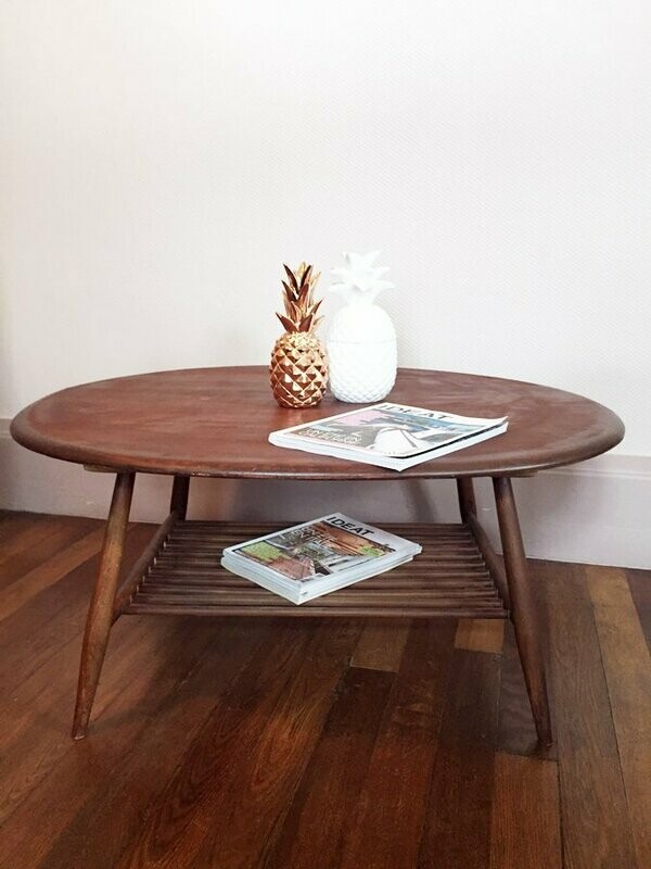 Table basse scandinave vintage « ercol », 1960