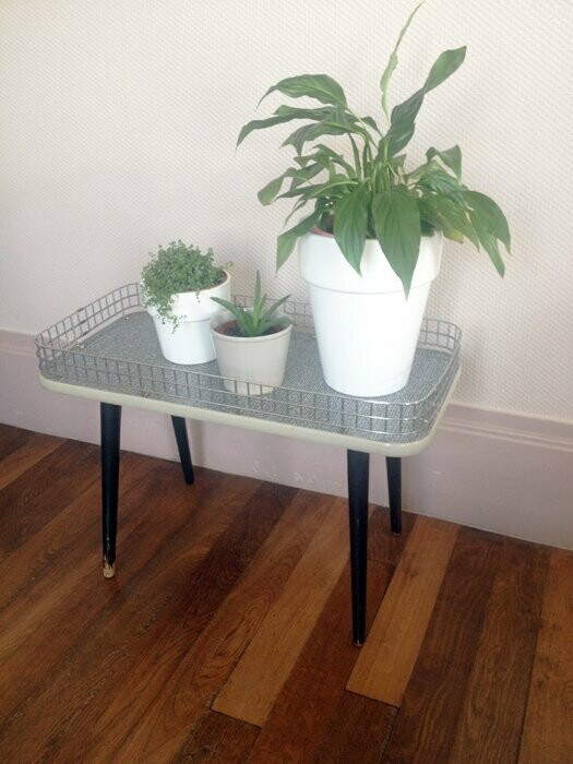 Table basse vintage en Formica des années 50.