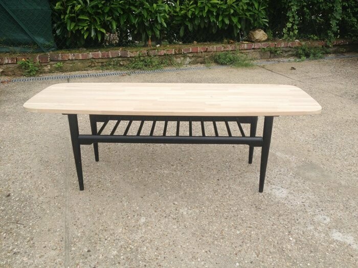 Table basse vintage à barreaux, 1960