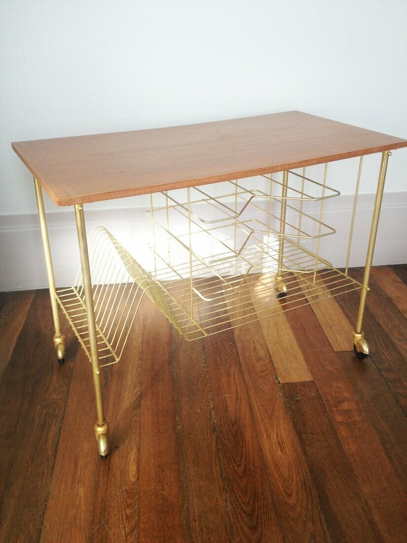 Table porte vinyles vintage, 1960