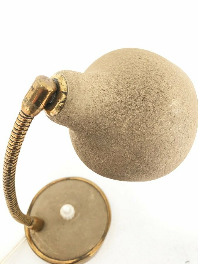 Lampe enfant vintage beige et dorée, 1950