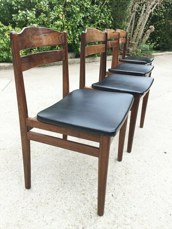 Lot de 4 chaises scandinave, 1970
