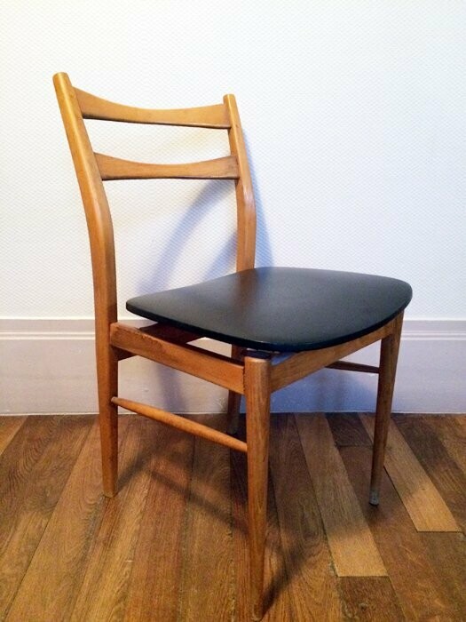 Chaise vintage esprit scandinave, années 60