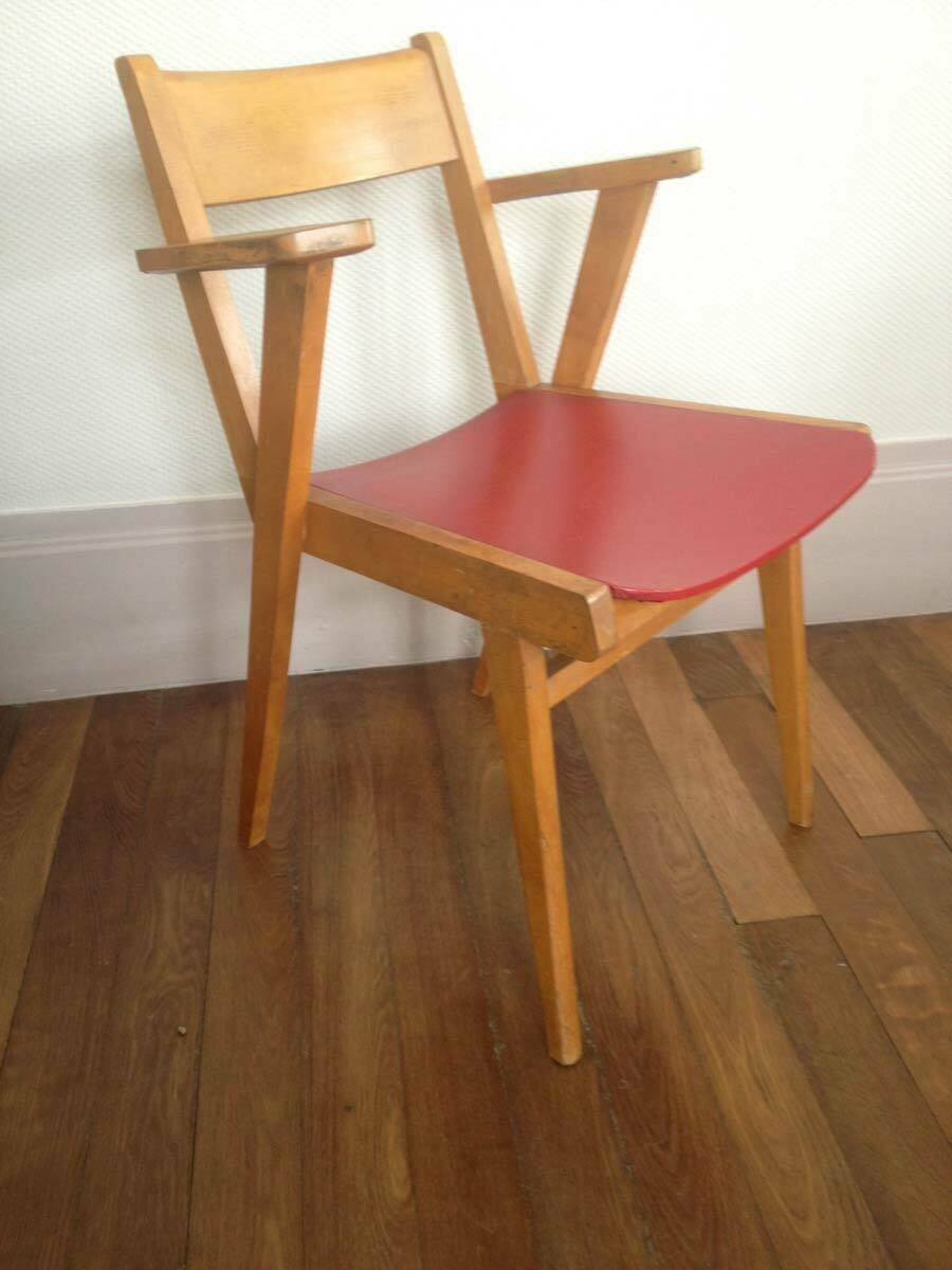 Chaise vintage pieds compas, 1960