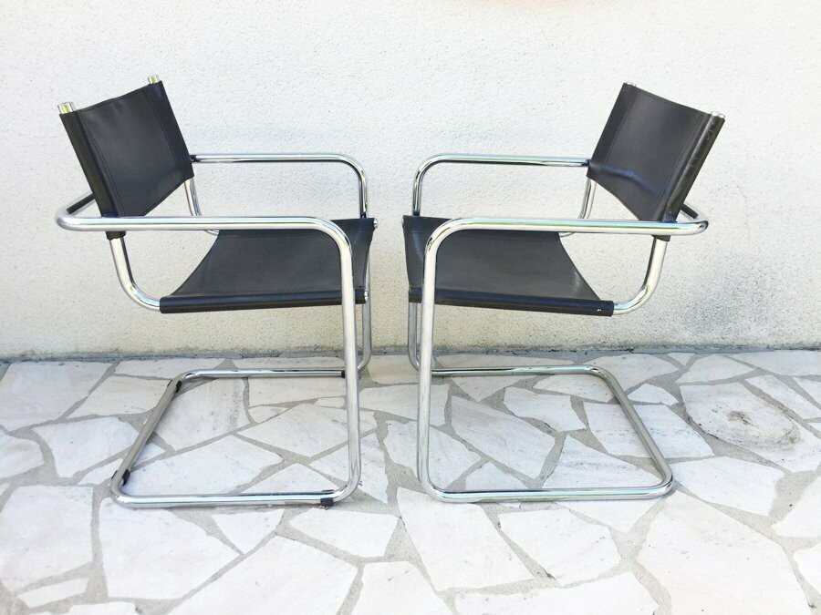 Fauteuils style B34 marcel breuer, 1970