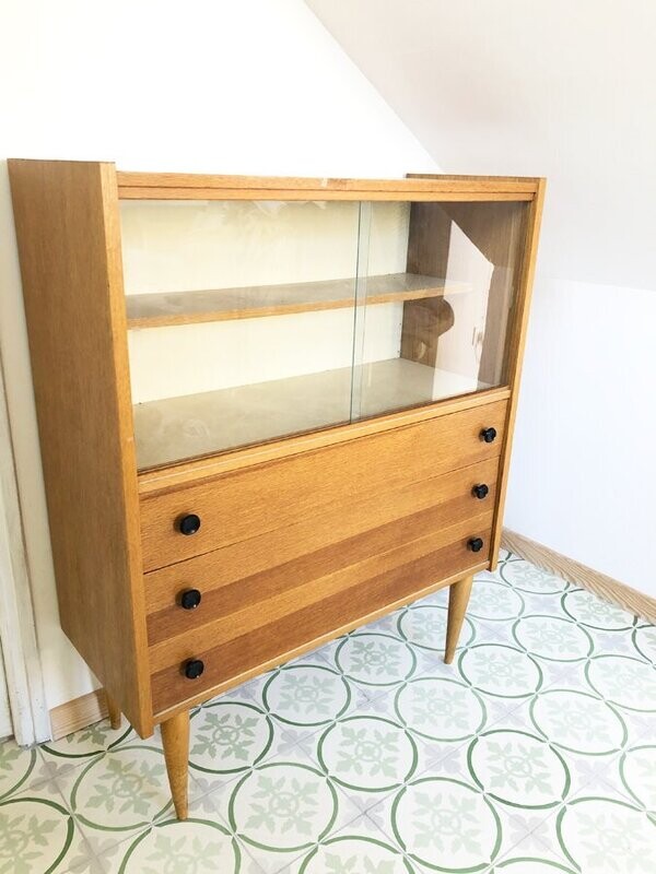 Commode vitré vintage, 1960