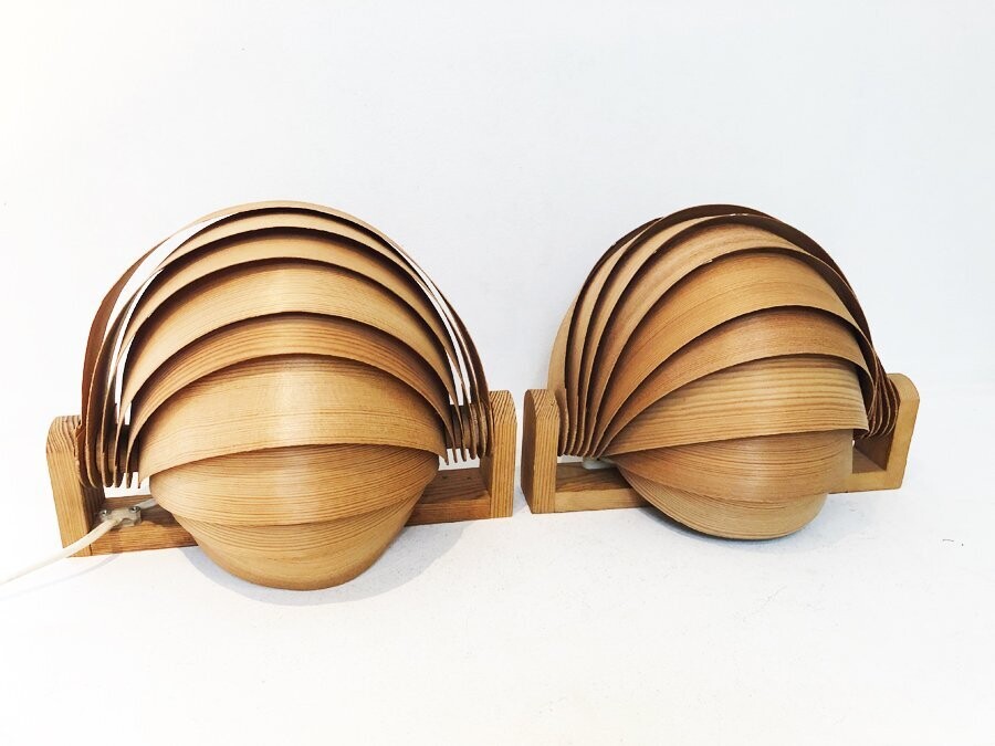 Paire d’appliques scandinaves Hans Agne Jakobsson, 1970