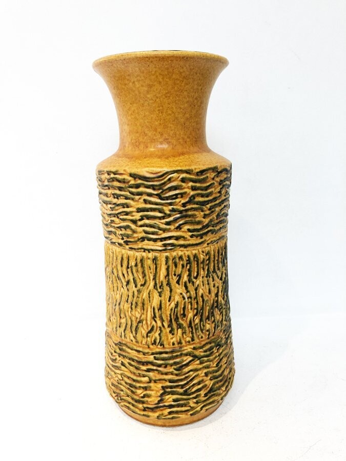 Vase vintage West Germany jaune, 1970