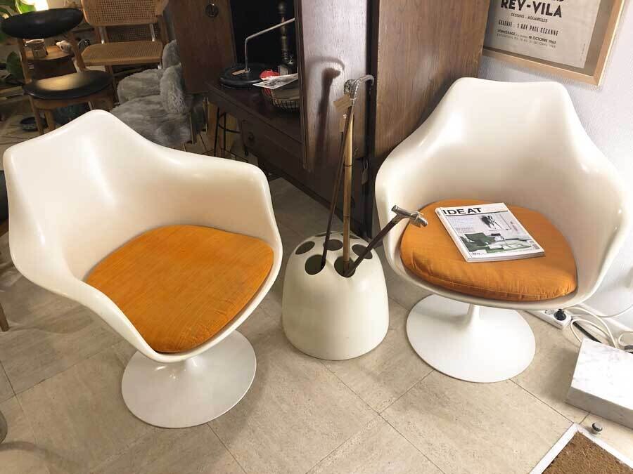 Paire fauteuils tulipe Eero Saarinen, ed. Knoll, 1970