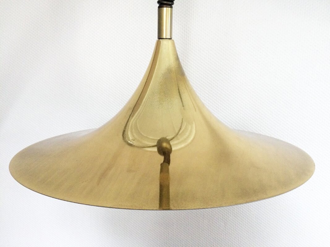 Suspension scandinave en alu doré, 1970