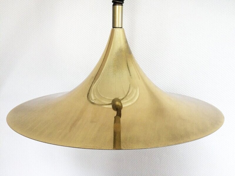 Suspension scandinave en alu doré, 1970