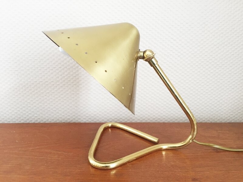 Lampe vintage "Cocotte" dorée, 1960