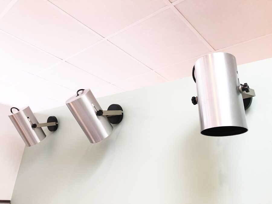Set de 3 appliques aluminium, 1970