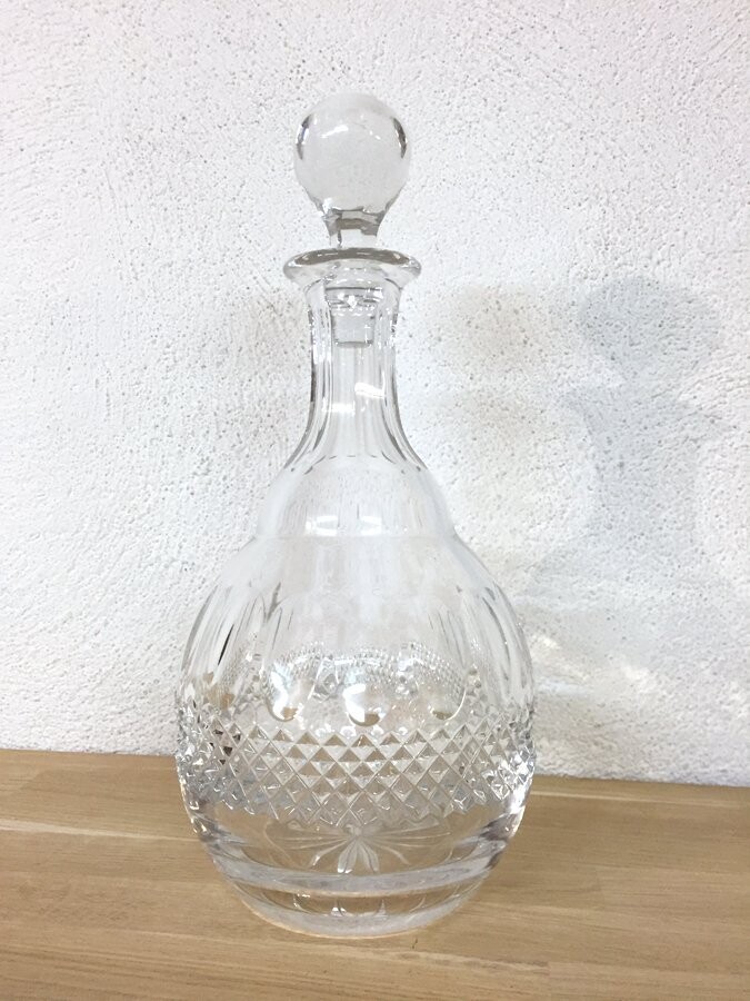 Carafe ancienne en cristal blanc, 1960