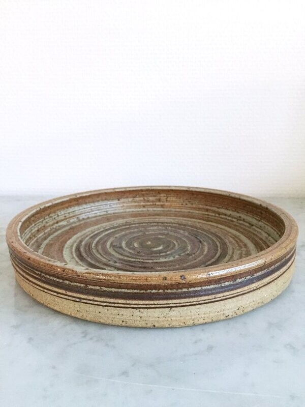 Plat en grès scandinave, 1970