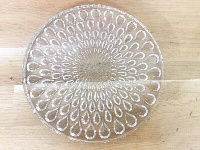 Sous plat en cristal BACCARAT, modèle "Goutte d'eau", 1960