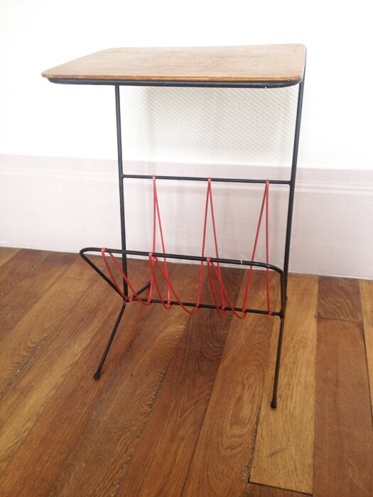 Porte revues vintage scoubidou, années 50
