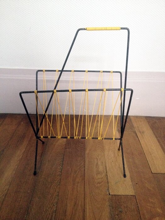 Porte revues Scoubidou jaune, 1950
