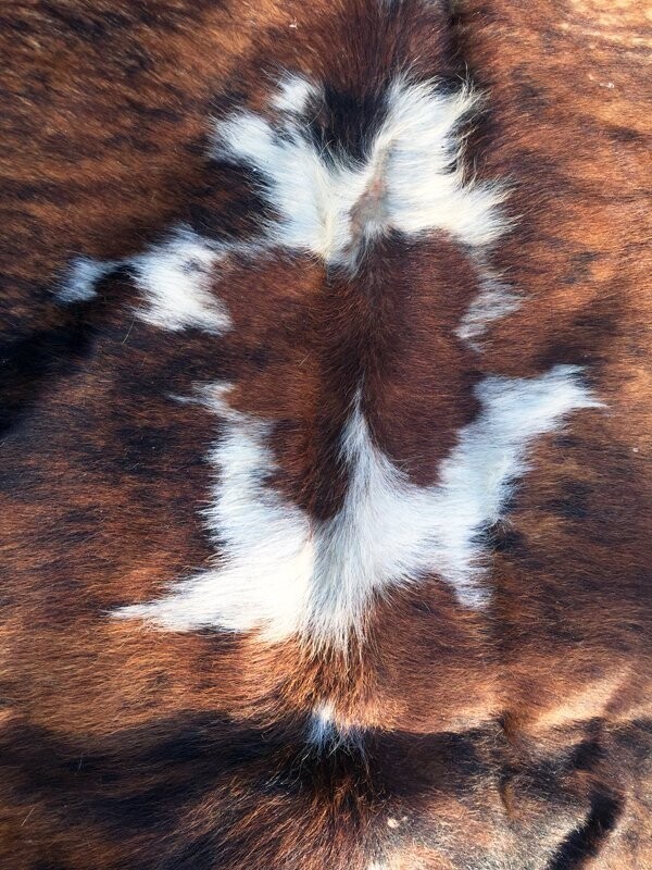 Tapis peau vache vintage 2m, années 70