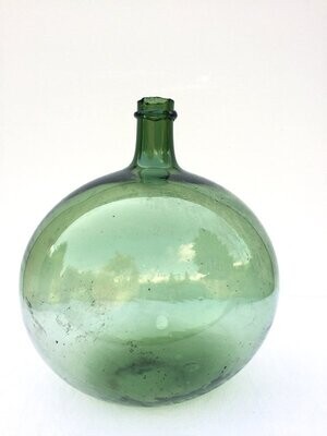 ancienne dame Jeanne bonbonne bouteille en verre soufflé transparente