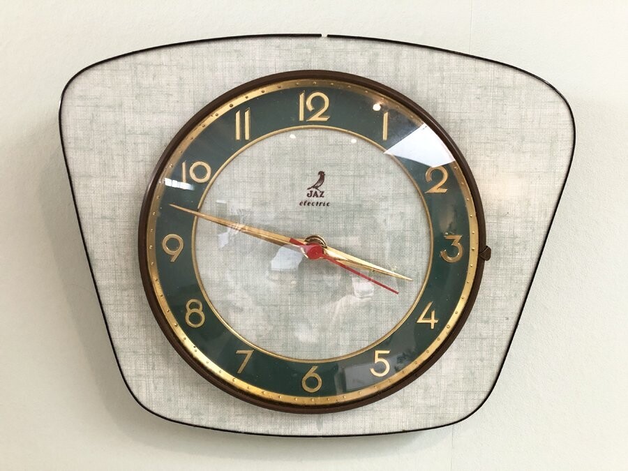 Horloge de cuisine vintage, JAZ, 1950