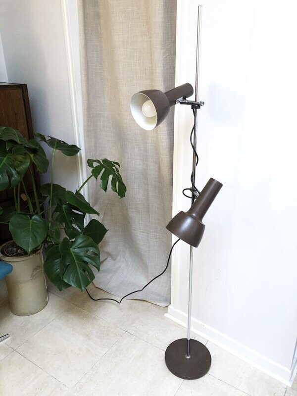 Lampadaire double spots vintage, 1970