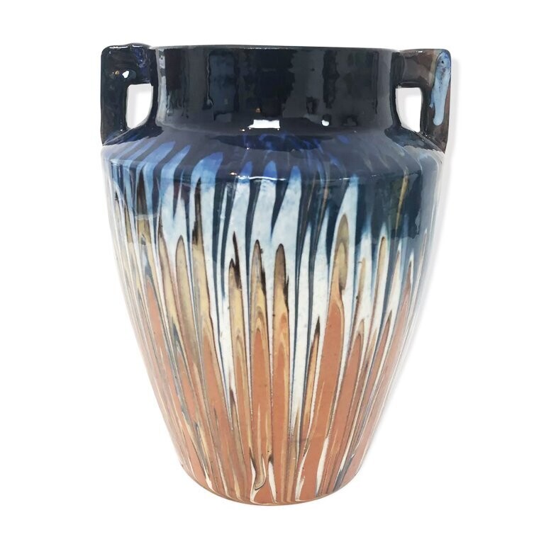 Vase art déco émaillé 1940