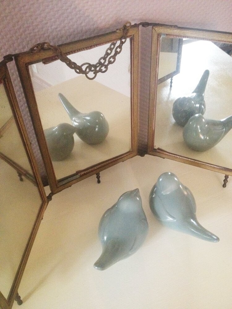 Miroir barbier triptyque art déco, 1930