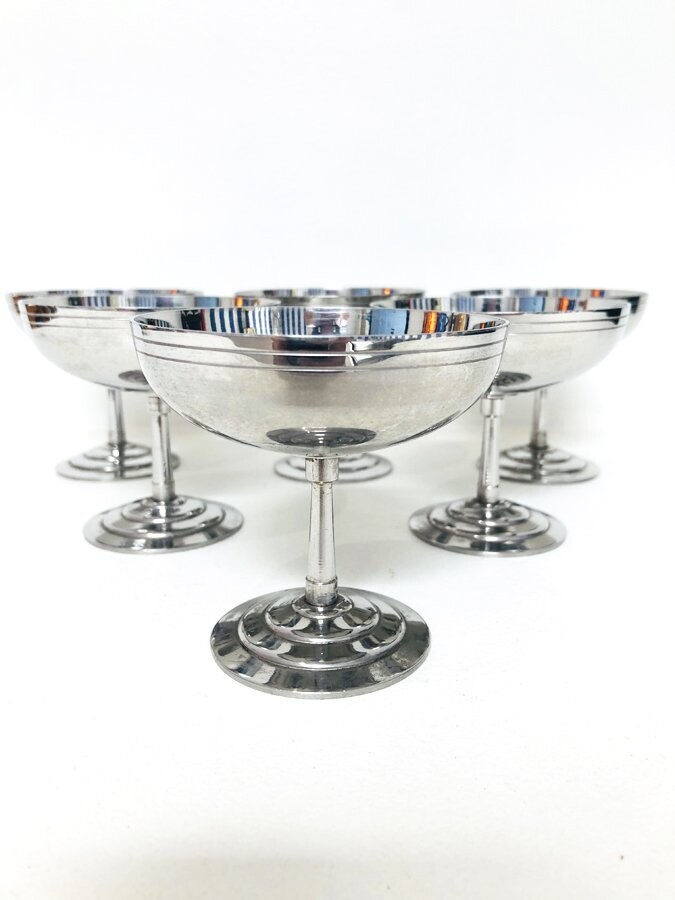 Set de 6 coupes à glace Rémy Letang 1970