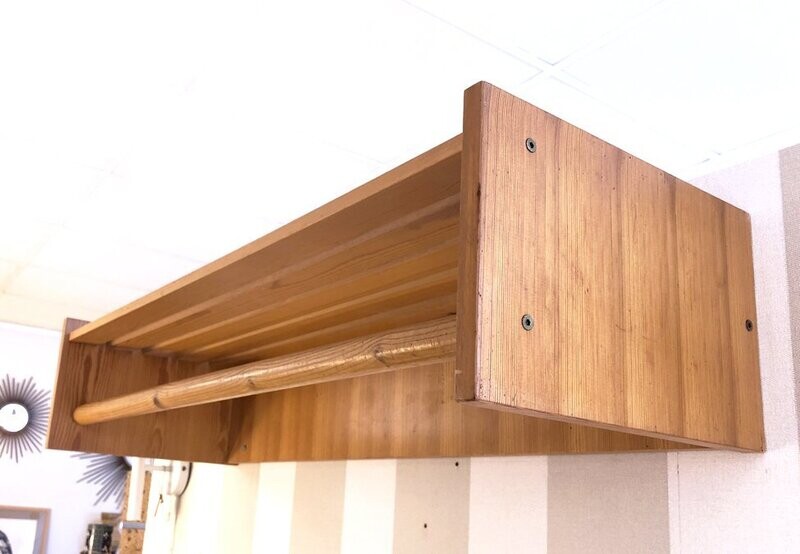 Porte manteaux scandinave en pin 1970