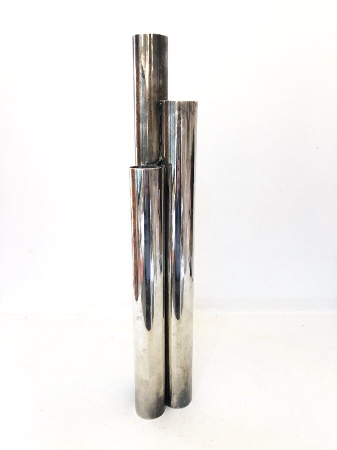 Bougeoir métal argenté années 70