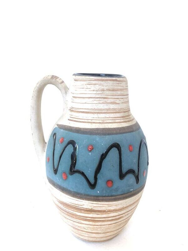 Vase West Germany turquoise 1970