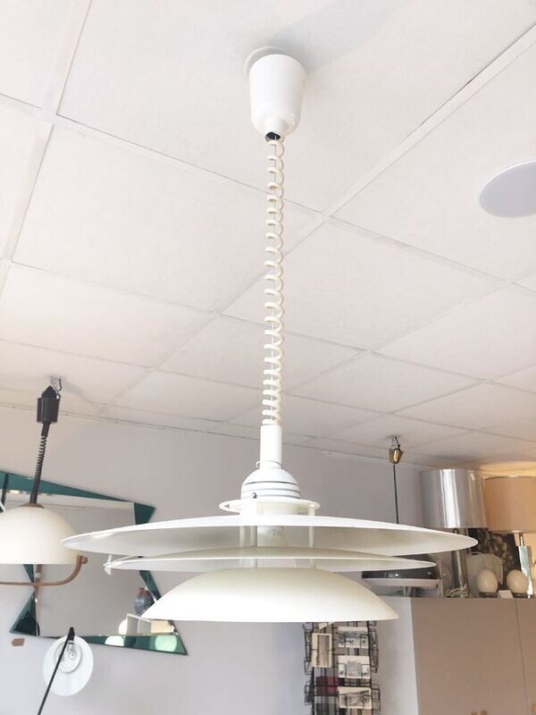 Suspension scandinave blanche 1970