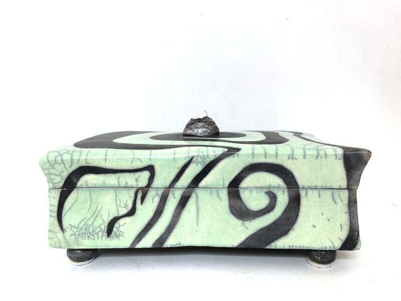 Boite céramique en raku, 1970