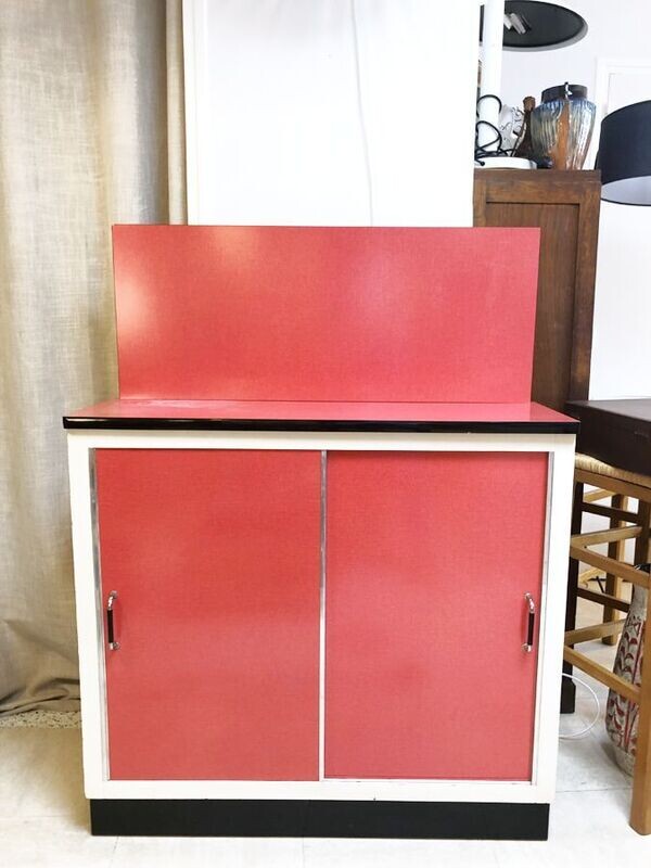 Buffet Formica rouge,  1950