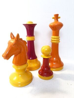 Set 4 pièces d'échecs 