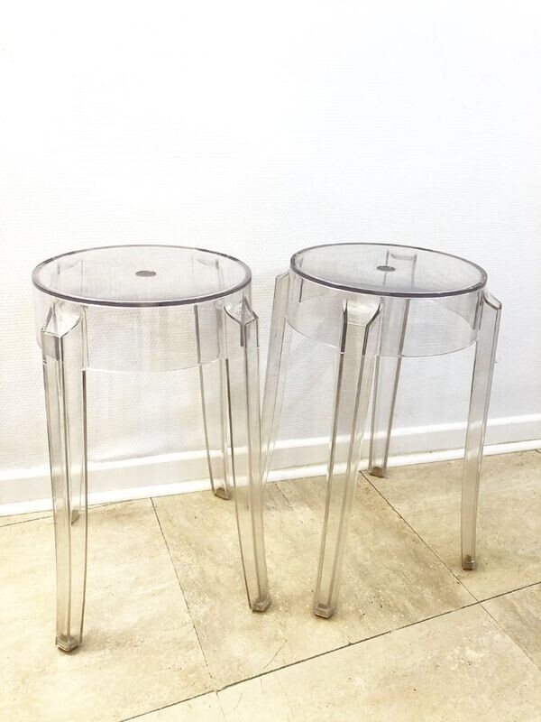 Paire tabourets Starck pour Kartell