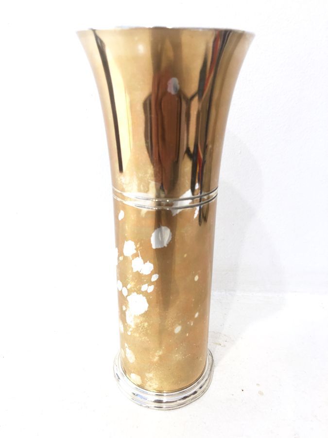 Vase métal argenté BSF Germany, 1970