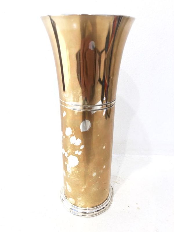Vase métal argenté BSF Germany, 1970