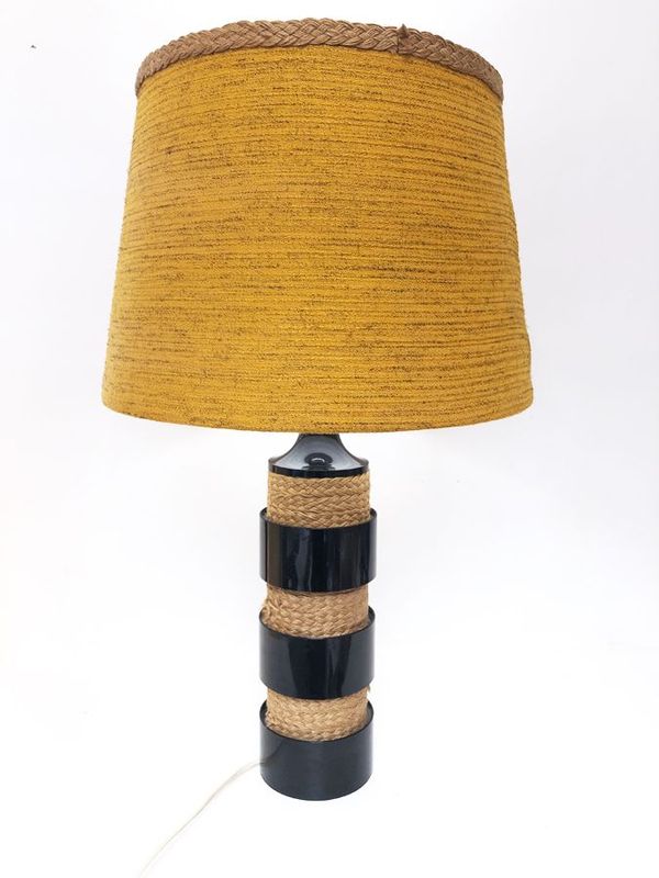 Lampe en corde et bakélite, 1970