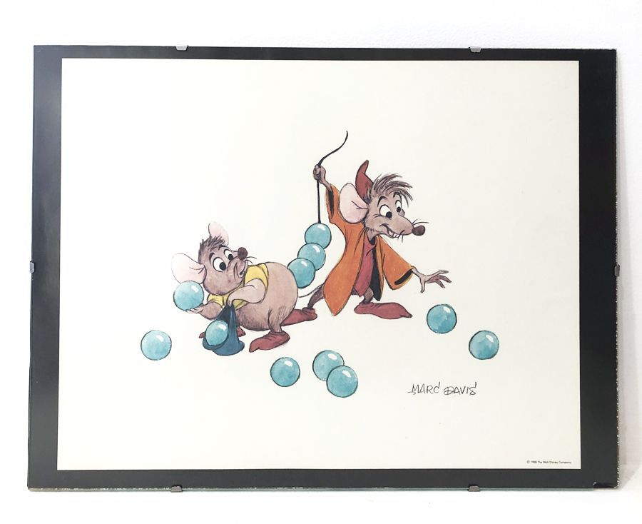 Cendrillon - Gus & Jaq | Croquis de Marc Davis | Lithographie