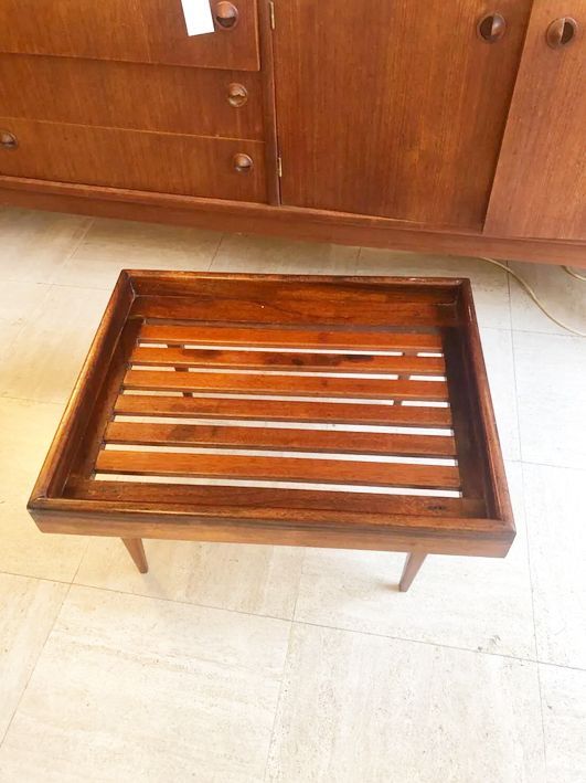 Table basse scandinave, lamelles, 1970