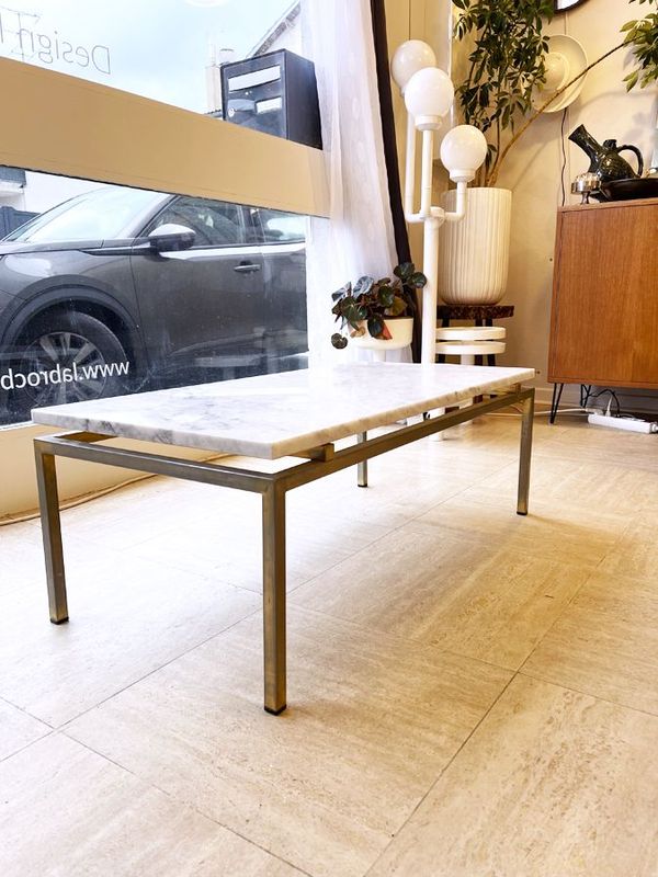 Table basse rectangulaire, marbre, 1970